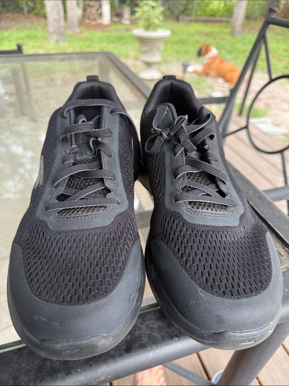 Skechers Men's Black Athletic Mesh Sneakers